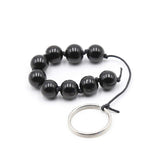 9 Beads Vagina Plug Butt Plug Anal Plug for Anal Sex Glass Anal Trainer Toy Anal Beads Prostate Massager with Ring for Men Women