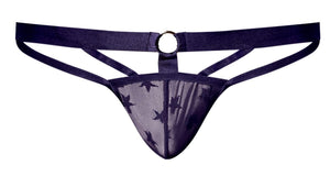 Love Star Thong W/ Ring Purple S/M
