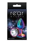 Rear Assets Anal Butt Plug - Mulitcolor - Medium (Clear Jewel)