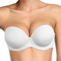 Plusexy Womens Push Up Strapless Bra Thick Padded Underwire Convertible Multiway Bras White 38B