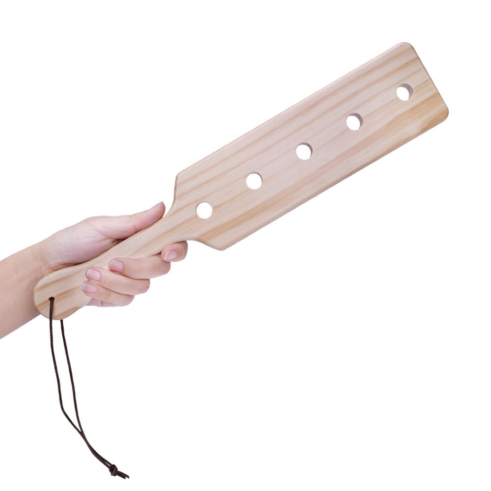 VENESUN 14inch Wood Spanking Paddle for Adult Sex Toys, Wooden Paddle with 5 Airflow Holes for BDSM Sex Play