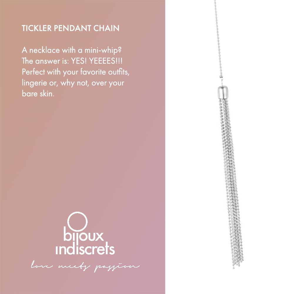 Bijoux Indiscrets Magnifique Collection Silver Tickler Pendant Classic Style Fashion Necklaces for Women - Well Designed for Nec