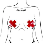 Pastease Plus X Faux Latex Red Crosses
