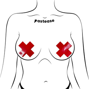 Pastease Plus X Faux Latex Red Crosses