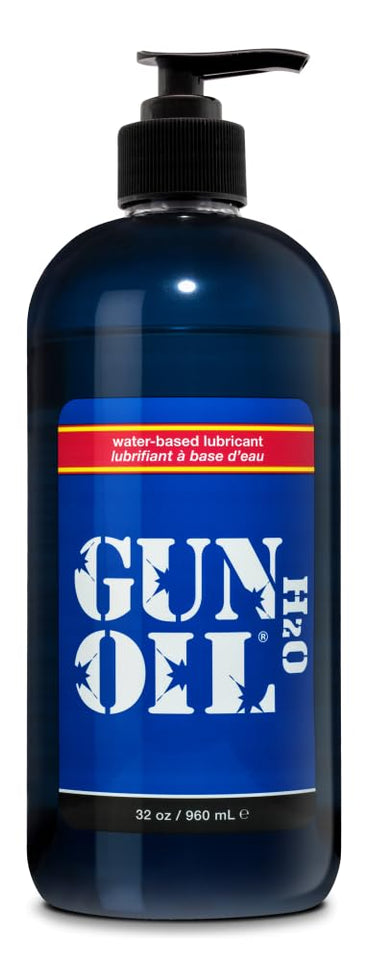 Gun Oil Water Based Lube 32 Ounce Premium Personal Lubricant Long Lasting Non Staining Condom Compatible Toy Safe Ph Balanced Hypoallergenic Paraben Free Intimate Lubes For Women Men & Couples