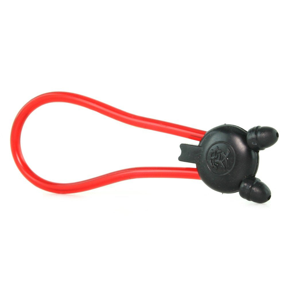 Pipedream Adjustable Erection Ring, Black And Red