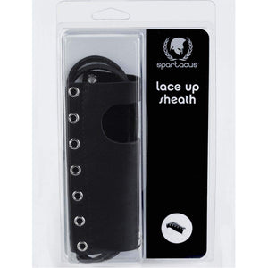 Spartacus Lace Up Leather Cock Sheath, Black