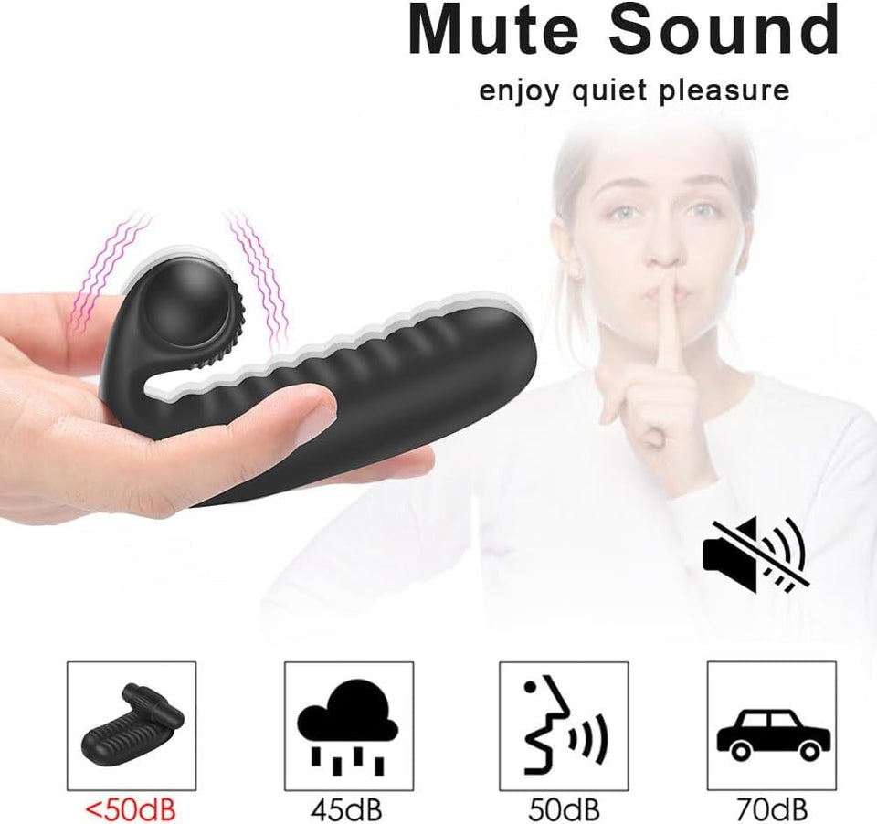 GURIDO Finger Vibrator Adult Sex Toys for Women, Silicone G spot Clitoris Vibrator, Finger Masturbator Vagina Anal Stimulator Se