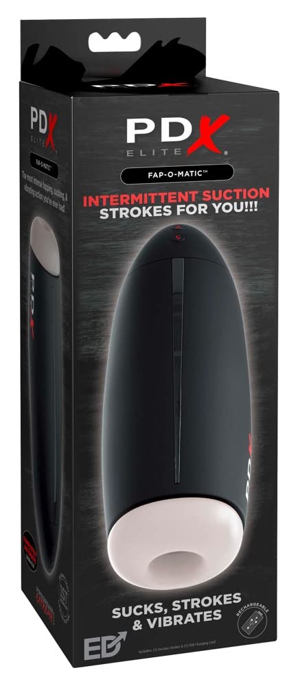 Pipedream Products PDX Elite Fap-o-Matic Stroker - White/Black