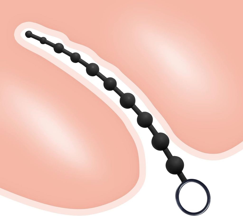 10 Balls Anal Beads Butt Plug, Soft Adult Sex Toys, Anal Sex Toy Waterproof Plug for Adult Sex Games, Men, Women and Couples