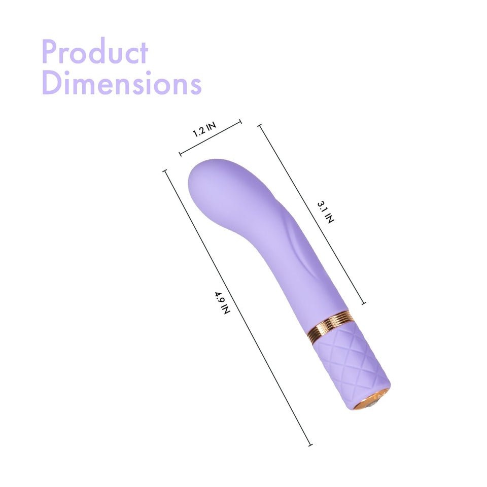 Pillow Talk Racy Mini Vibrator, Flexible For Optimal G-Spot Stimulation, Incremental Speed Control For Precise Power With Swarov