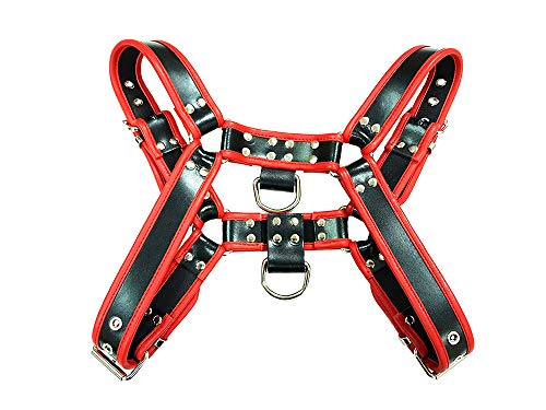 Rouge Garments Ot Harness With 2 D Rings  Blackred  L