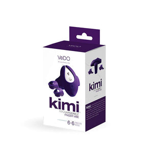 (D) Vedo Kimi Rechargeable Dua Finger Vibe W/ Remote Deep Purple