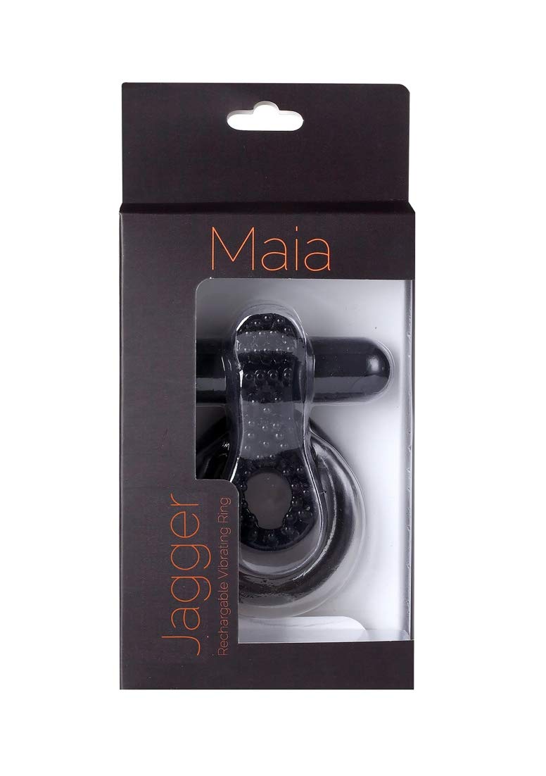 Maia Toys Jagger- Rechargeable Vibrating Erection Enhancer (Black)