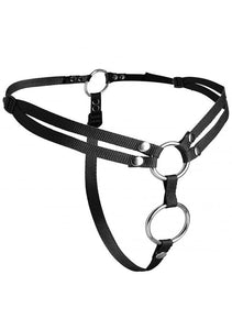 Strap U Unity Double Penetration Strap On Harness, Black (Ad918)