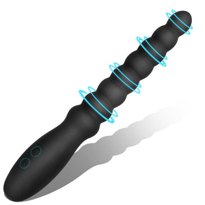 Vibrating Anal Beads Butt Plug Adult Sex Toys for Men Women Couples, Rechargeable Anal Plug Bullet Vibrator Waterproof G-spot St