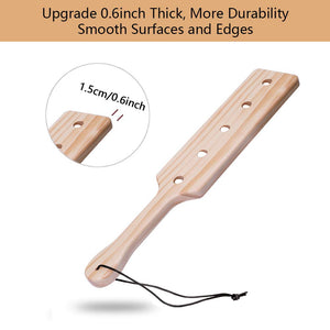 VENESUN 14inch Wood Spanking Paddle for Adult Sex Toys, Wooden Paddle with 5 Airflow Holes for BDSM Sex Play