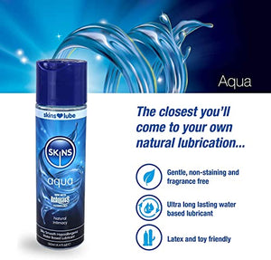 Skins Aqua Water Based Lubricant 8 Fl Oz