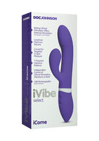 Doc Johnson Ivibe Select - Icome - Luxurious Premium Silicone Rabbit-Style Vibrator - Rolling Clit Stimulator Feels Like A Flicking Tounge - 7 Powerful Vibration Patterns - Usb Rechargeable - Purple