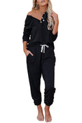 AUTOMET Lounge Sets for Women 2 Piece Pajamas Sets Loungewear Long Sleeve Soft Tops Tracksuit Sweatsuits with Jogger Sweatpants 