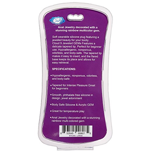 Cloud 9 Novelties Cloud 9 Novelties Gems Silicone Anal Plug, Large