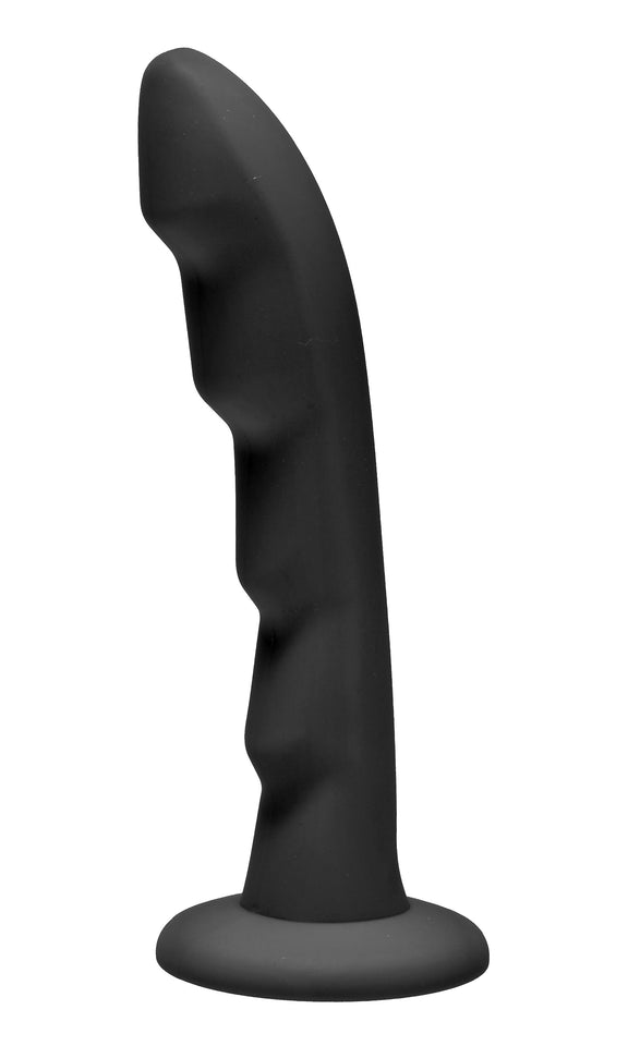 Strap U Ripples Silicone Strap On Harness Dildo, Black