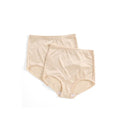 Bali womens Jacquard Mesh Tummy Panel Firm Control 2-pack Fajas Dfx710 shapewear briefs, Light Beige/Light Beige, X-Large US