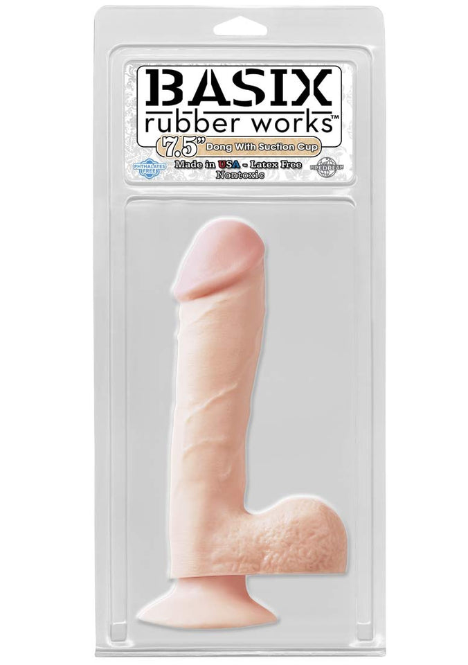 Basix 7.5In. Dong W/Suction Cup Flesh