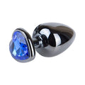 Anal Plug, Romi Blue Jewelry Heart Shaped Butt Plug Anal Trainer Sex Toys Personal Massager for Unisex Masturbation (Large Plug)