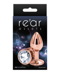 Rear Assets Anal Butt Plug - Rose Gold- Small - (Pink Jewel)