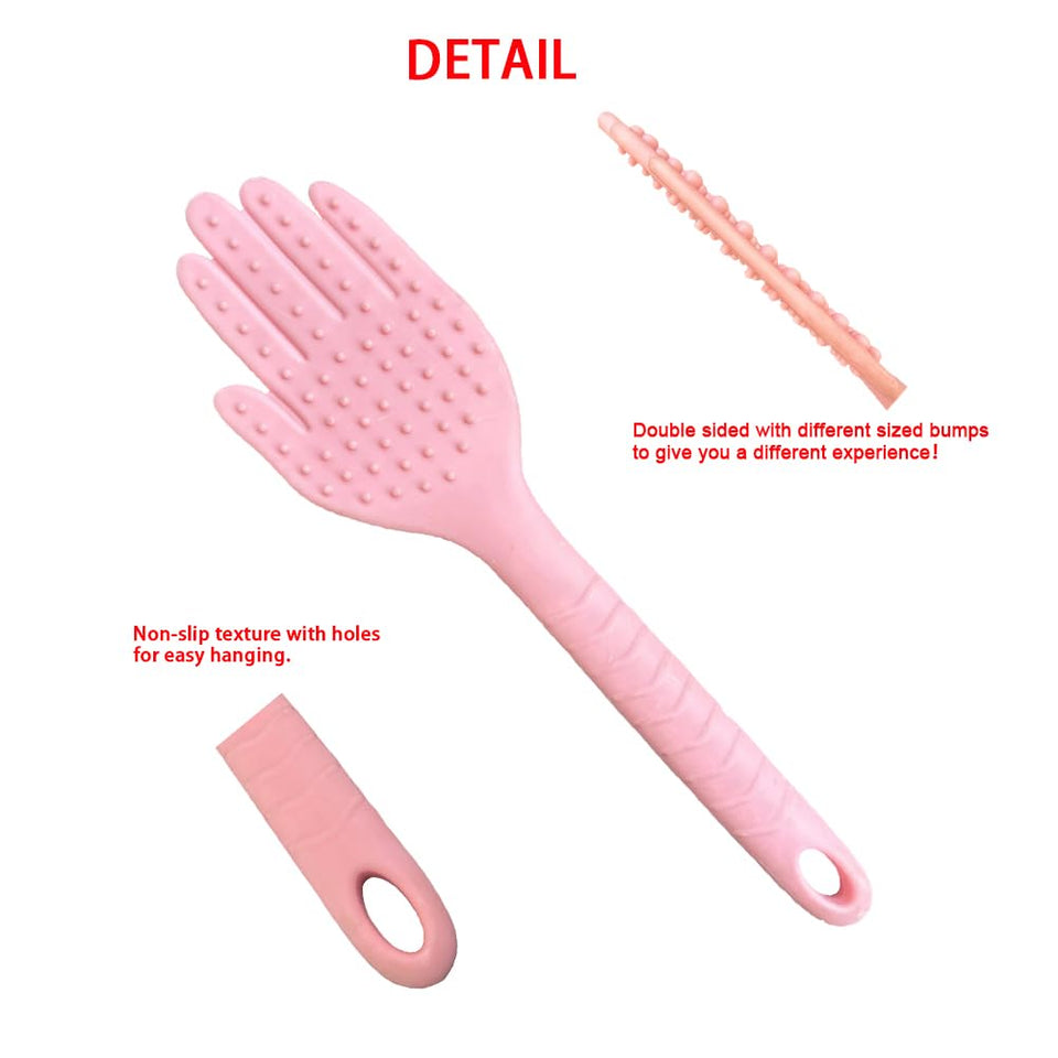 Spanking Paddle for Sex Adult Play,Textured Rubber Palm Shaped Slapper Sex Paddle, Bumps Flexible Flirt Toy for SM Bondage Game