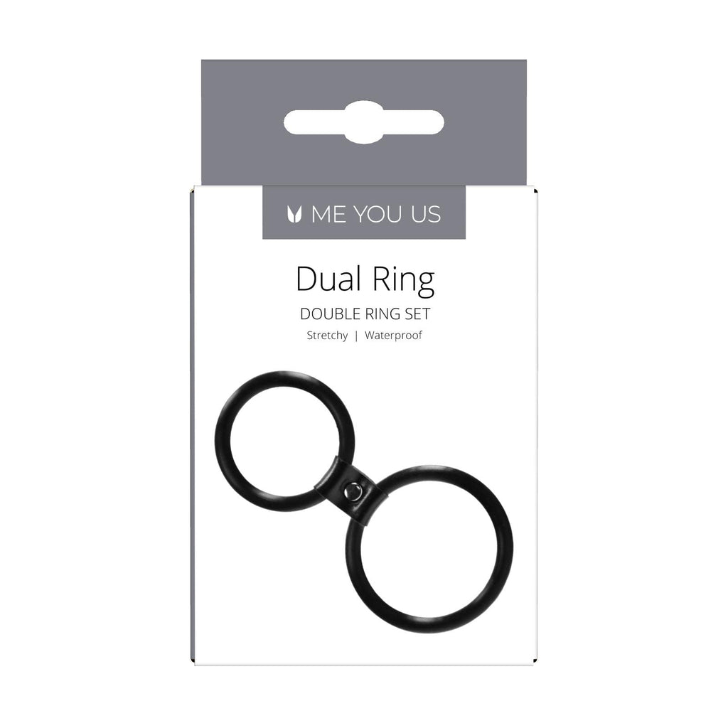 Me You Us Dual Ring Double Cring Set Blk