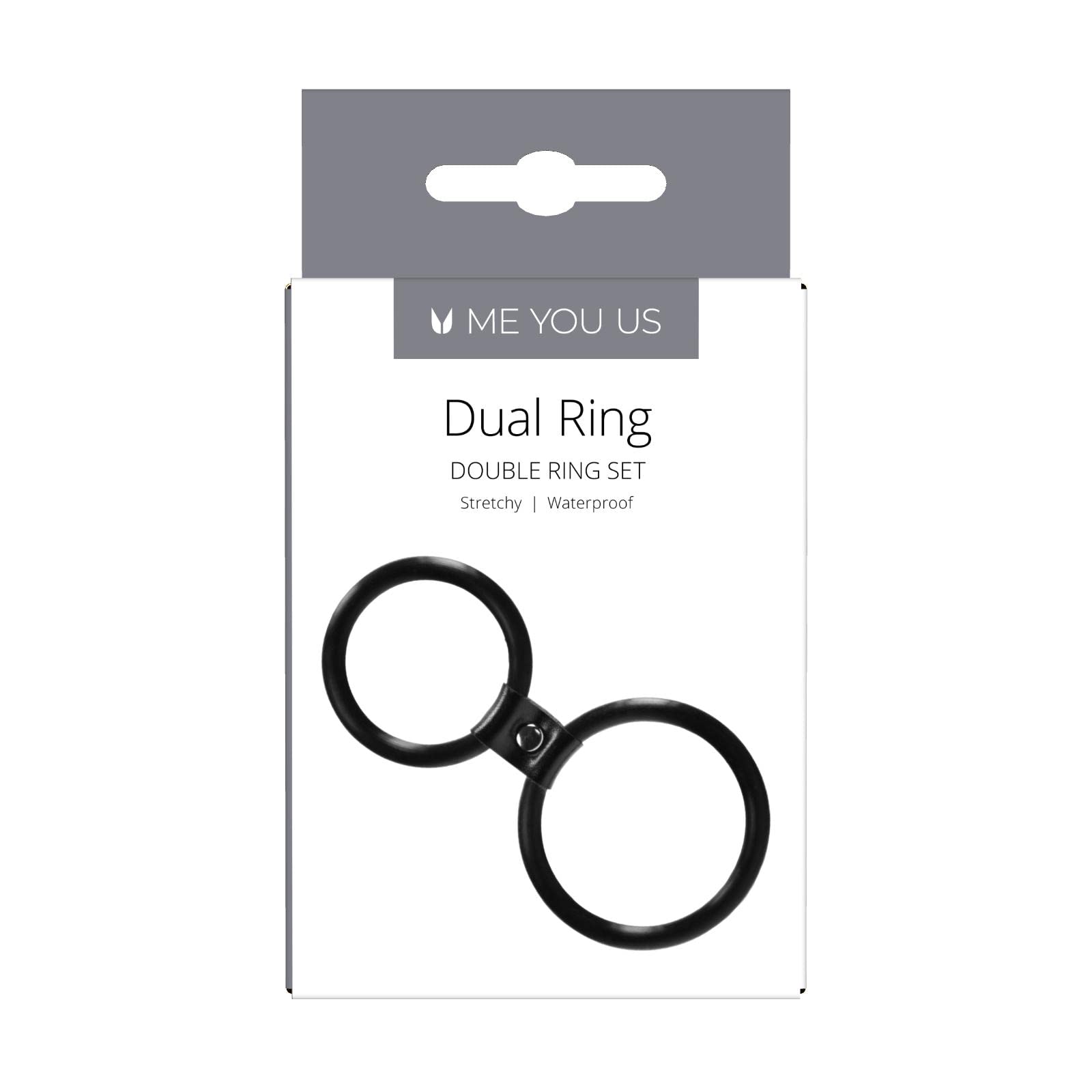 Me You Us Dual Ring Double Cring Set Blk