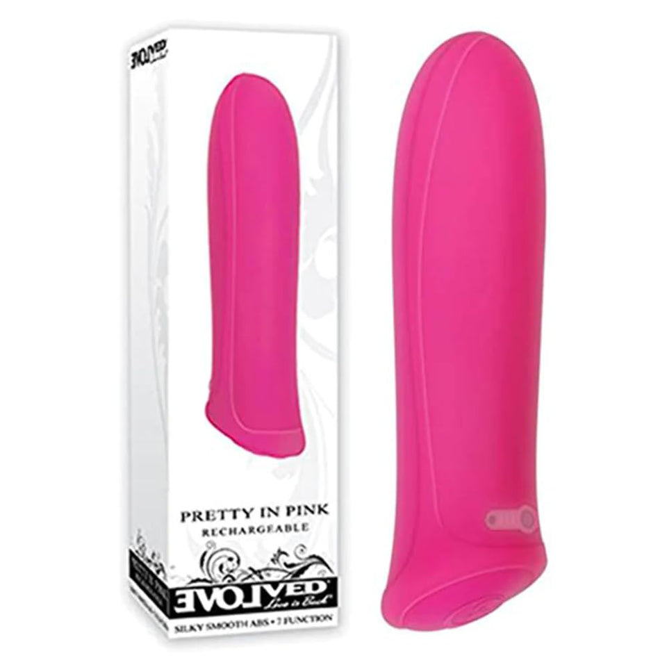 Evolved Pretty In Pink Silicone Rechargeable Personal Vibrator, 3.5 Inch, Pink