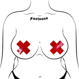 Pastease Plus X Faux Latex Red Crosses