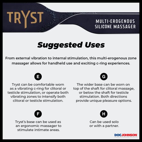 Doc Johnson Tryst Multi Erogenous Zone Massager     Black