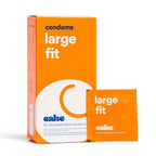 Hello Cake Large Condoms, Premium Silicone Lubricated Latex Condoms for Men, Max Comfort, Bare Feeling, Natural Fit, BPA Free, F