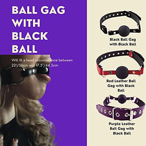 Rouge Garments Adult Leather Ball Gag  Blue