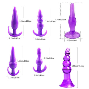 G Spot Dildo Vibrator Anal Plug Beginner Set 17 PCS Butt Plugs Sex Toy Training Kit- G Spot for Beginner Adult Unisex Women and