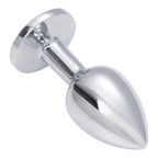 Hmxpls Small Anal Plug, Anal Toy Plug Beginner, Personal Sex Massager, Stainless Steel Butt Plug for Women Men Couples Lover, Pu