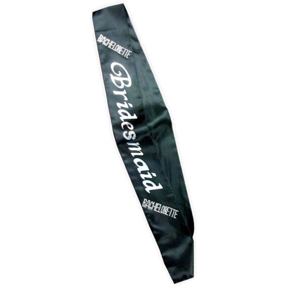 Bachelorette Party Favors Sash Bridesmaid Footwear with Clear Stones, Black