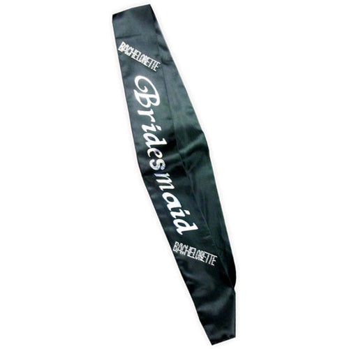 Bachelorette Party Favors Sash Bridesmaid Footwear with Clear Stones, Black