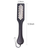 Spanking Paddle, Slut Leather SM Tool with Rivet for Extra Sensation Flirt Sex Restraint Bondage Adult Sex Toy for Couple Lover