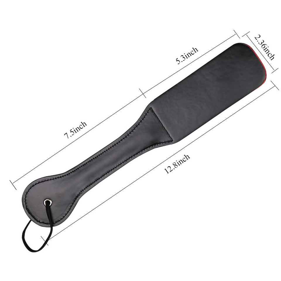 VENESUN Hearts Spanking Paddle for Adults, 12.8inch Faux Leather Slapper Paddle for Sex Play