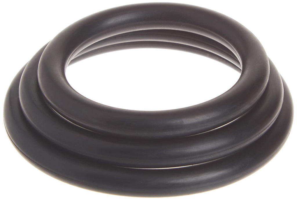 Heart 2 Heart Nitrile Cock Ring  Black  3Pack