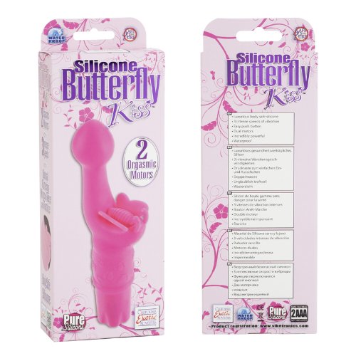 California Exotic Novelties Silicone Butterfly Kiss Pink 0.28 Pound