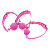 RYOZOCH Silicone Breathable Ball Gag for Adult Bondage Restraints Sex Play (Pink, 1.5in Ball)