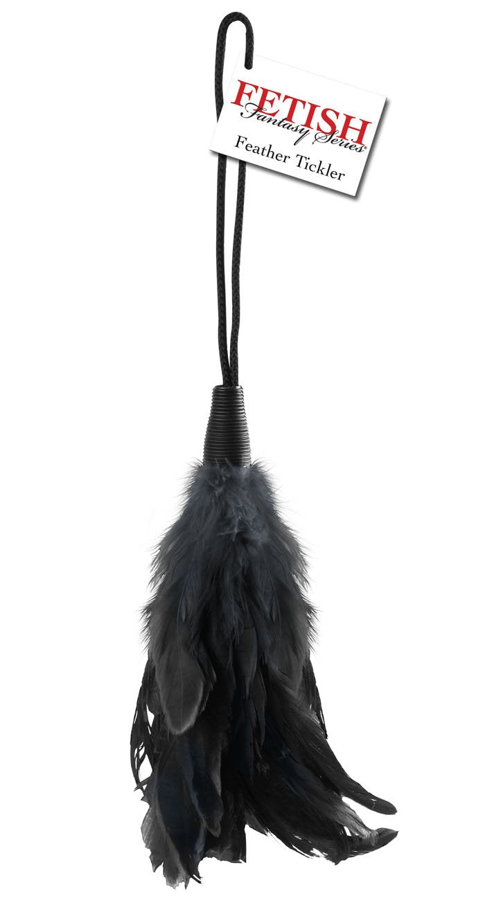 Pipedream Feather Tickler with Wrist Strap  Black