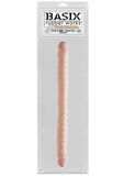 Basix Rubber Works 18 Ribbed Double Dong  Flesh