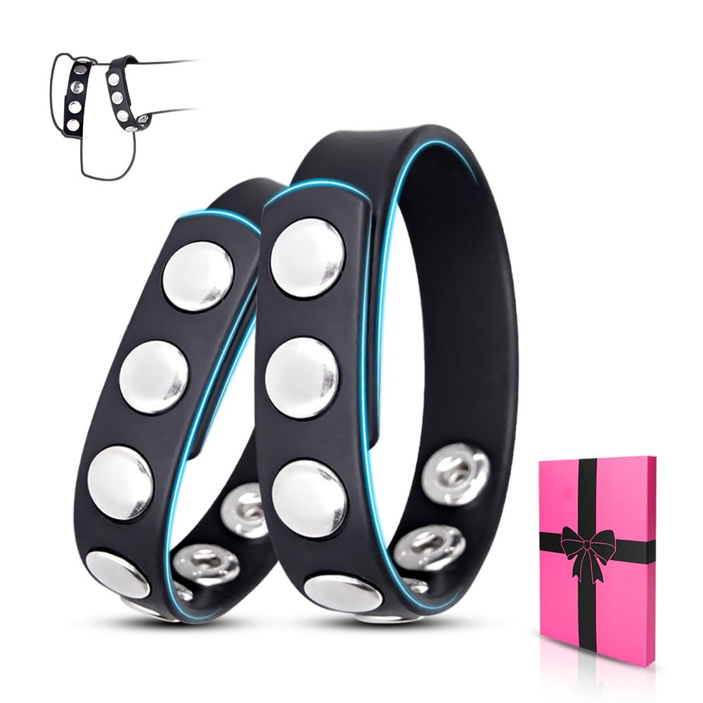 Adjustable Soft Cock Ring Pleasure for Men Erection Enhancing, Silicone Male Penis Rings with 2 PCS Cock and Ball Ring kit, Cock
